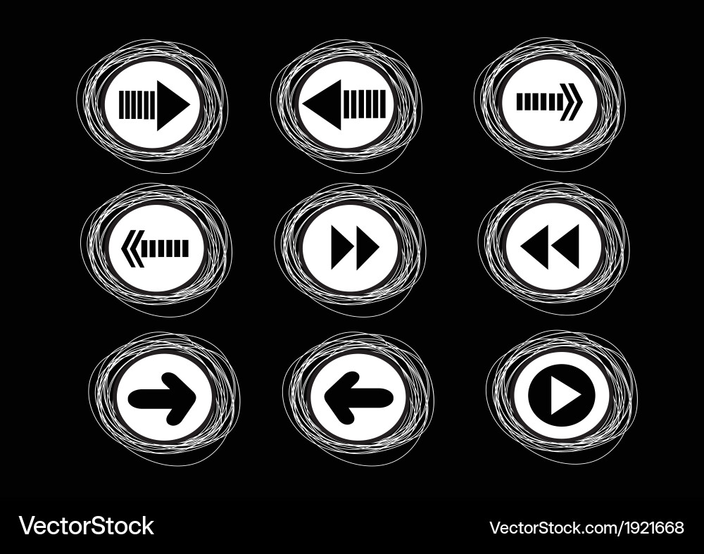 Arrow icons for web vector image