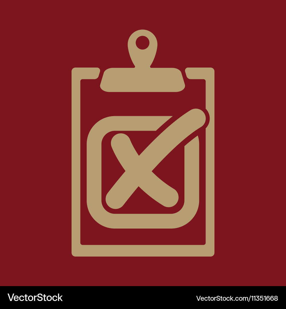 Checklist icon clipboard and failed task Vector Image
