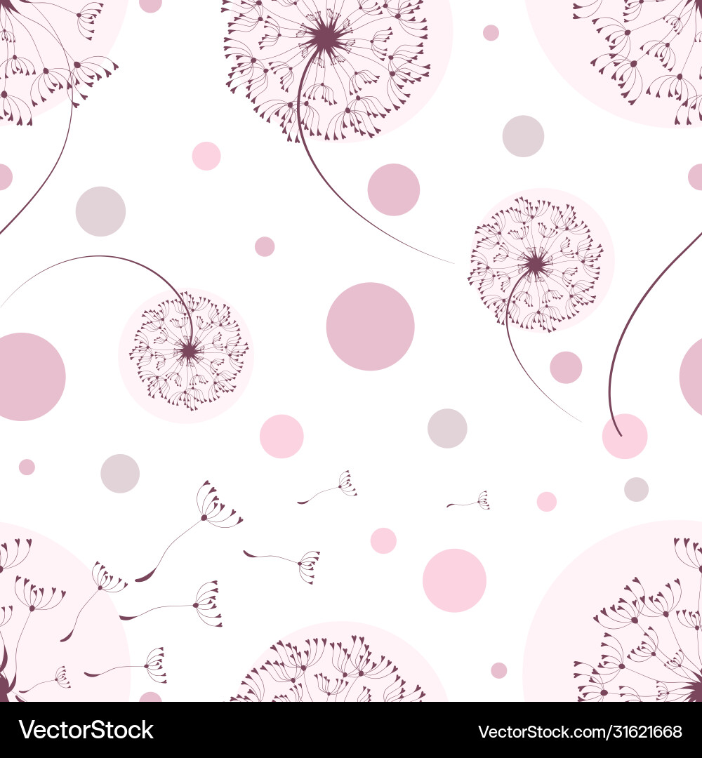 Dandelion field background pattern Dandelion field background pattern Vector Image