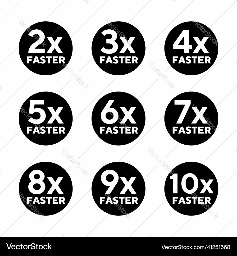 Faster multiple times information sign Vector Image