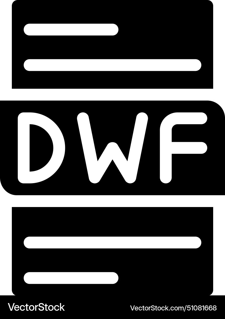 File type format dwf icons document extension File type format dwf icons document extension Vector Image