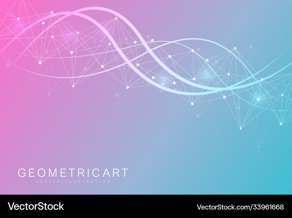 Geometric abstract background with connected line Geometric abstract background with connected line Vector Image