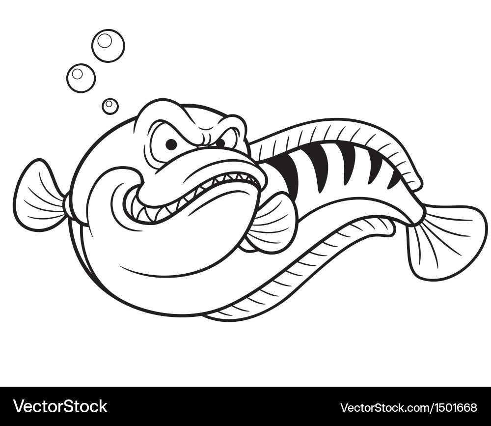 Great Snakehead Fish Vector Image