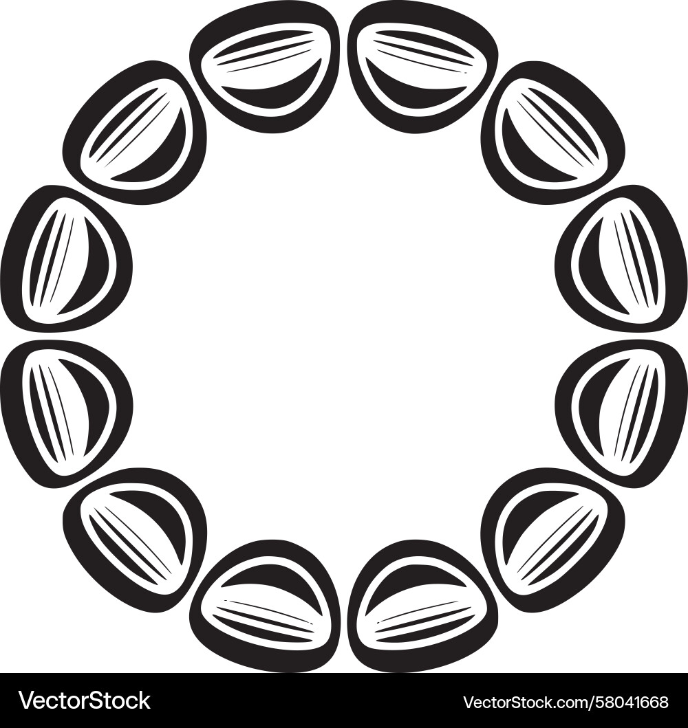 Hazelnut Circular Pattern Vector Image