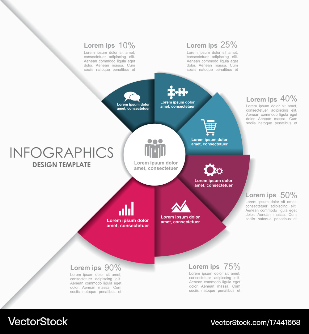 Infographic template can be used for workflow vector image