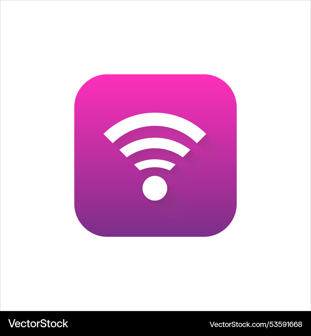 Internet application icon for mobile phone wifi Vector Image