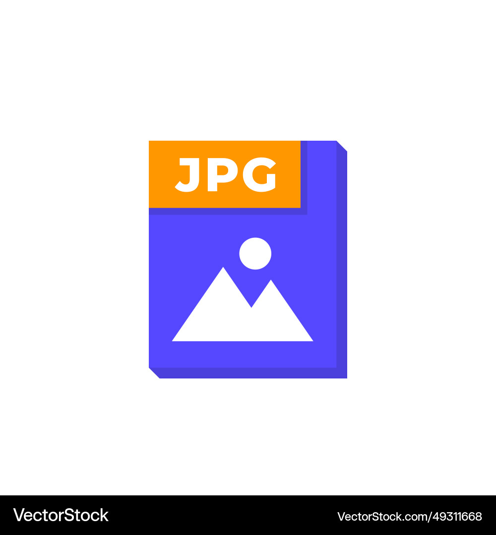 Jpg file icon raster image format Vector Image