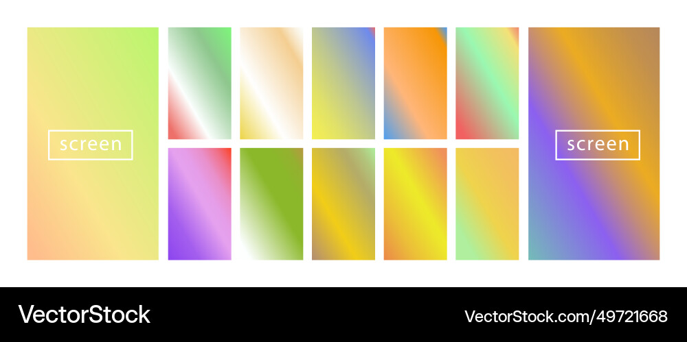 Mobile screen lock display collection of colorful Mobile screen lock display collection of colorful vector image