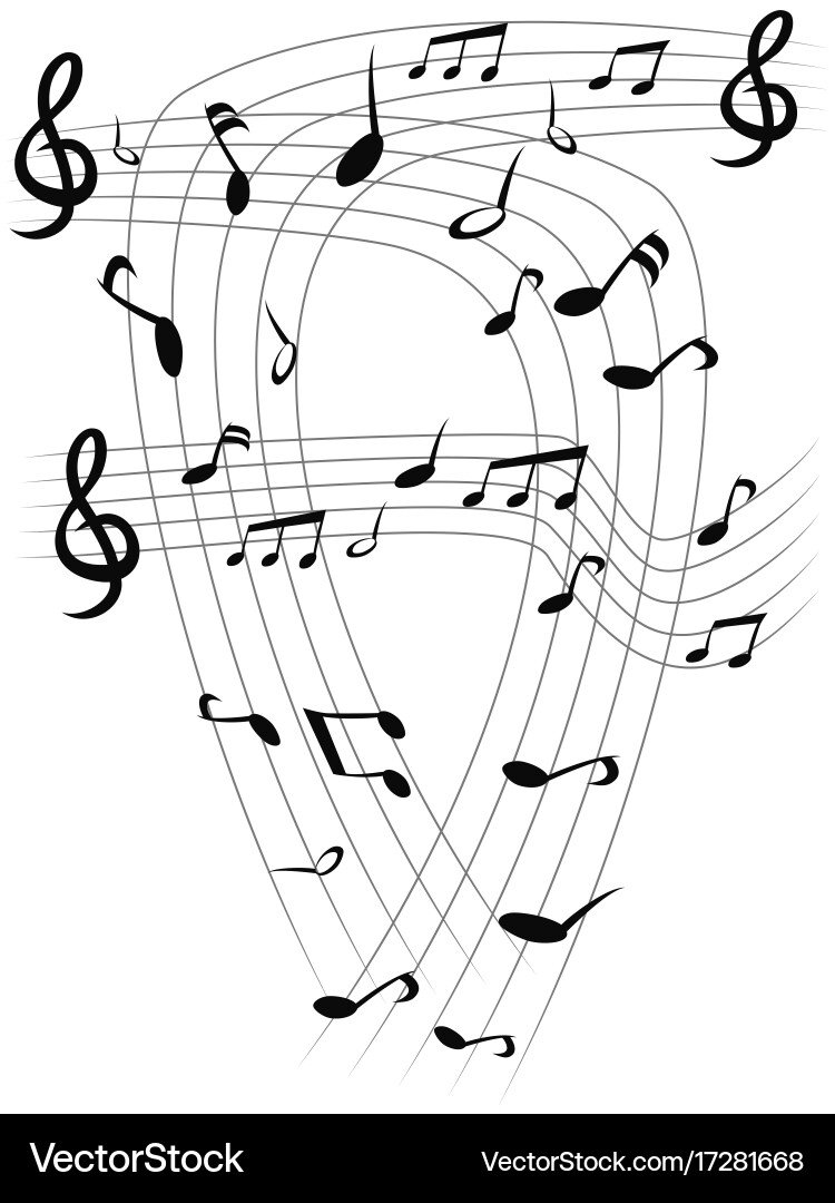 Music note sheets background Vector Image