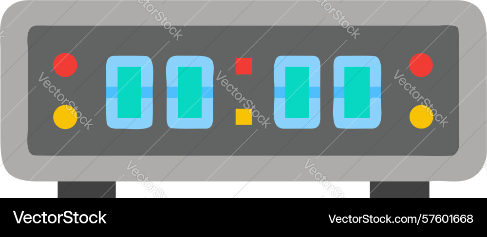 Precision digital readout sport timer interface vector image