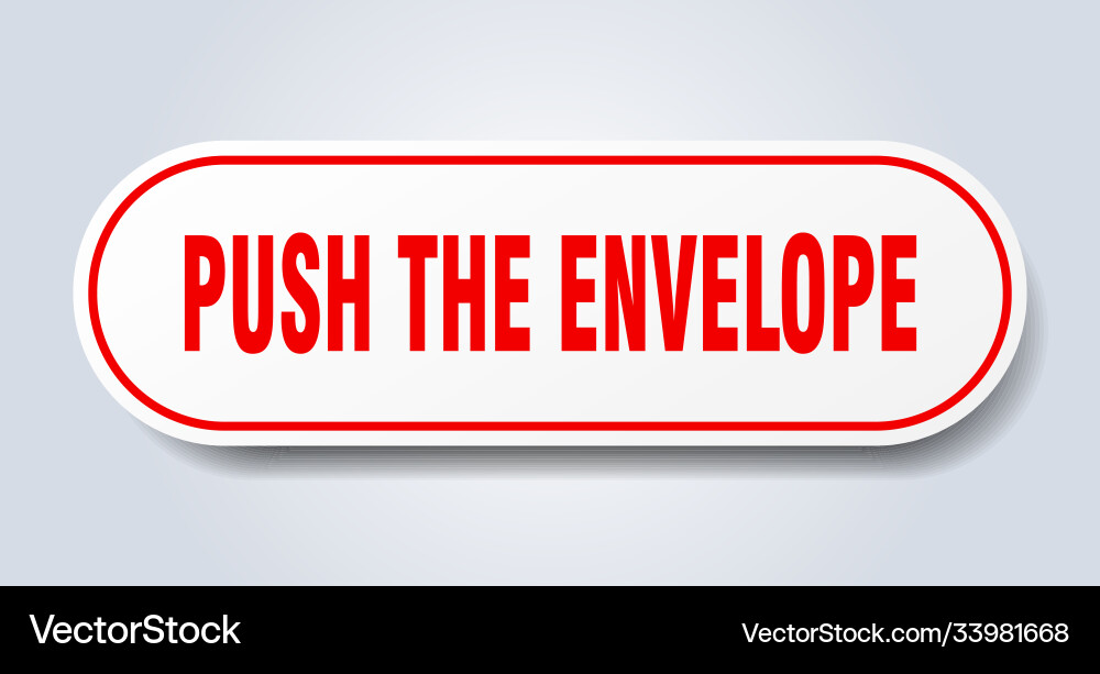 Push envelope sign rounded isolated button Vector Image
