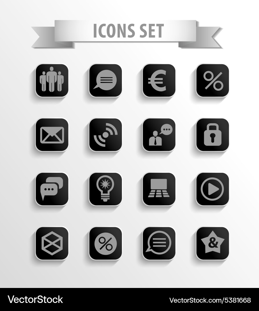 Set of web icons Vector Image