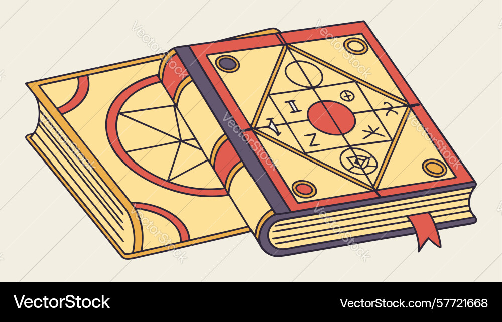 Stack of ancient books with compass motif design Vector Image
