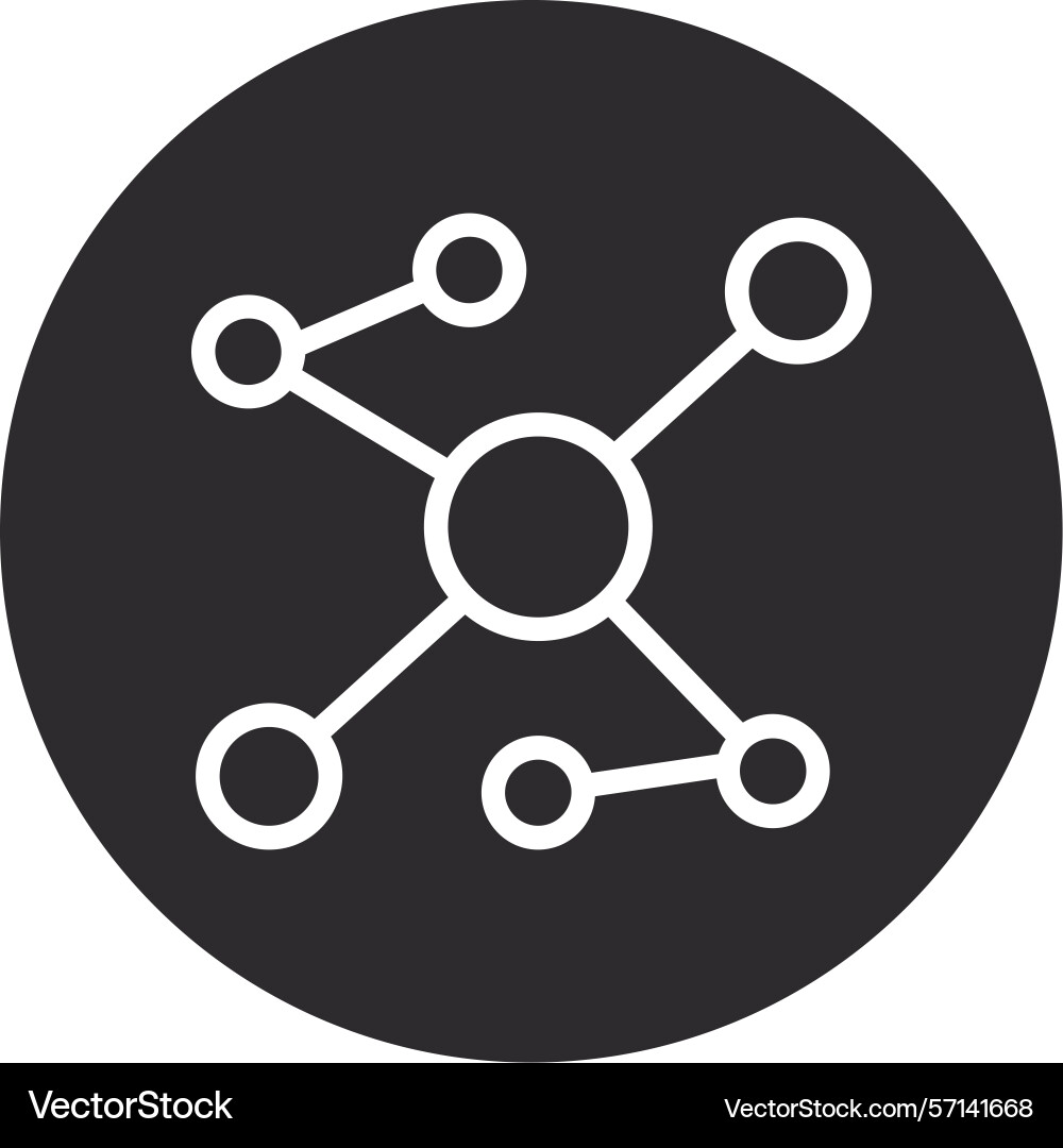 Swarm algorithm inverted circle black Vector Image