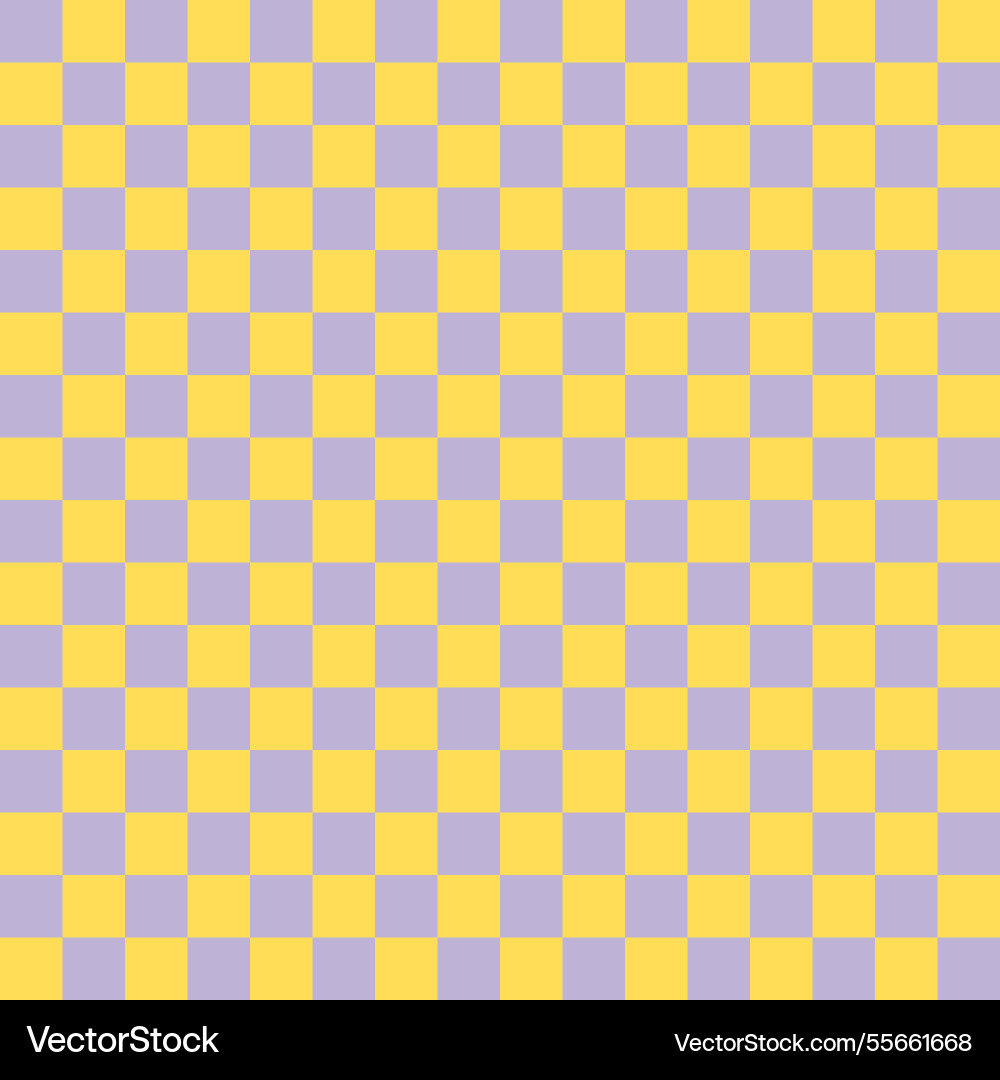 Violet and Yellow Checkered Pattern Vector Image
