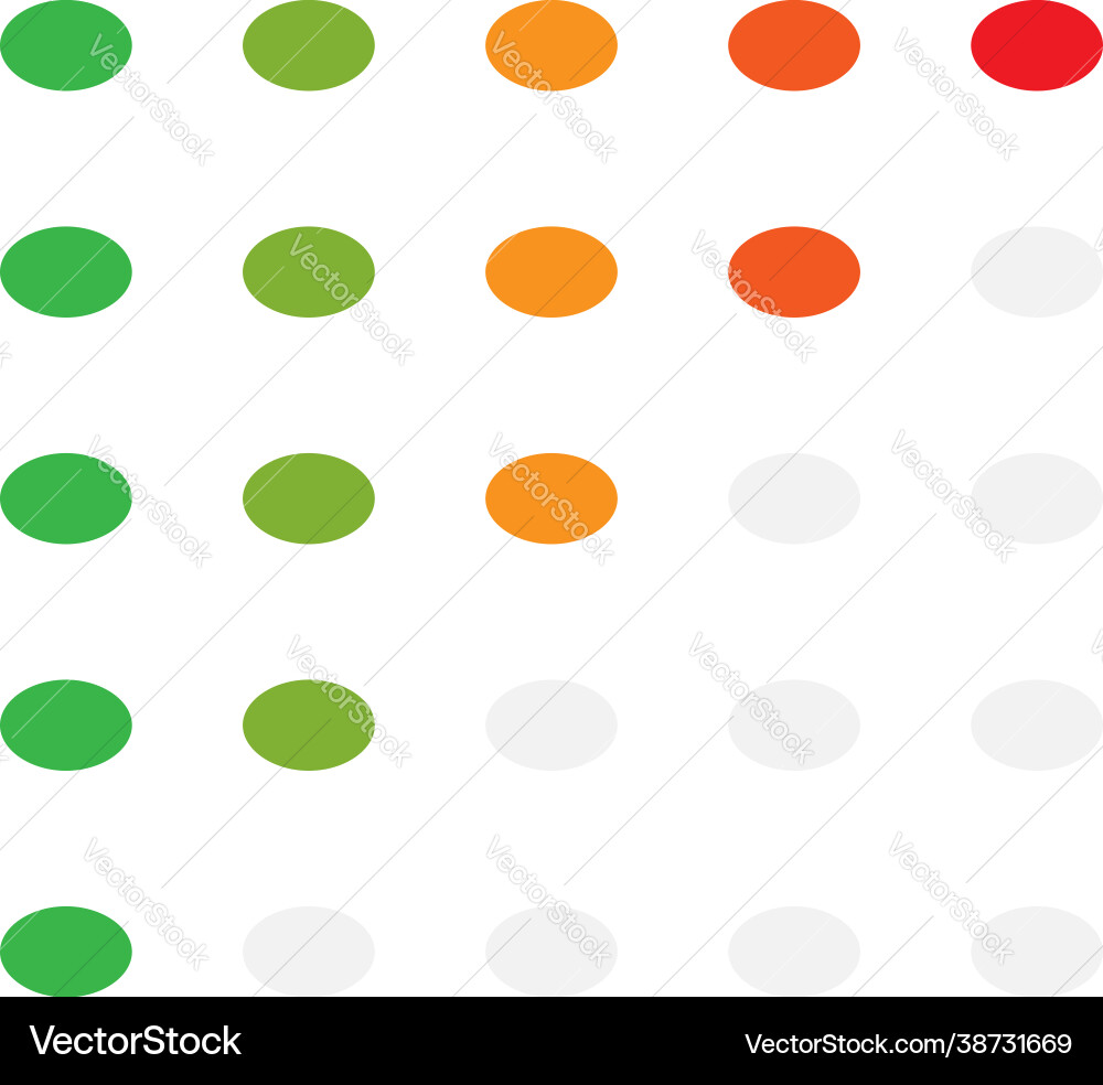 5-step simple progress level indicator with color 5-step simple progress level indicator with color Vector Image