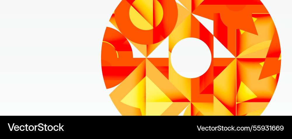 Abstract geometric composition with interlocking Abstract geometric composition with interlocking Vector Image