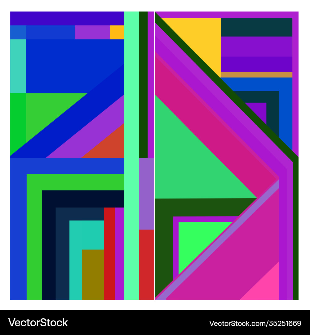 Colorful geometric and curve background pattern vector image