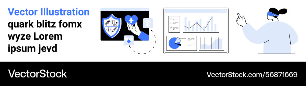 Digital security data analytics and professional Digital security data analytics and professional vector image