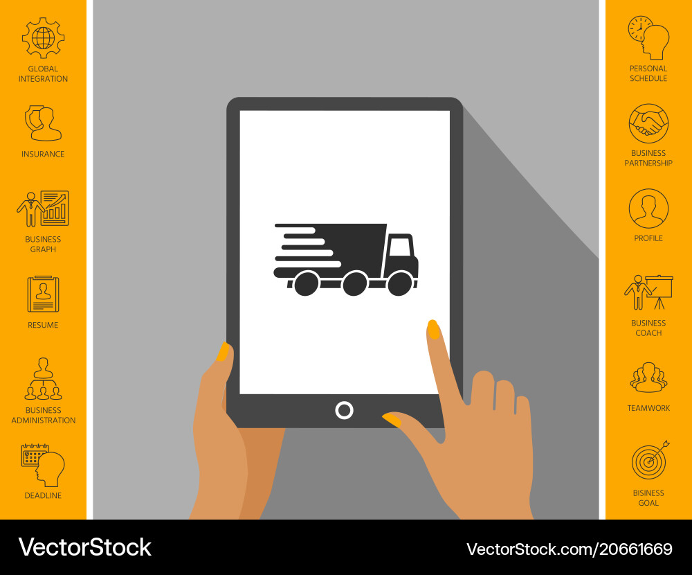 Express delivery icon car Express delivery icon car vector image