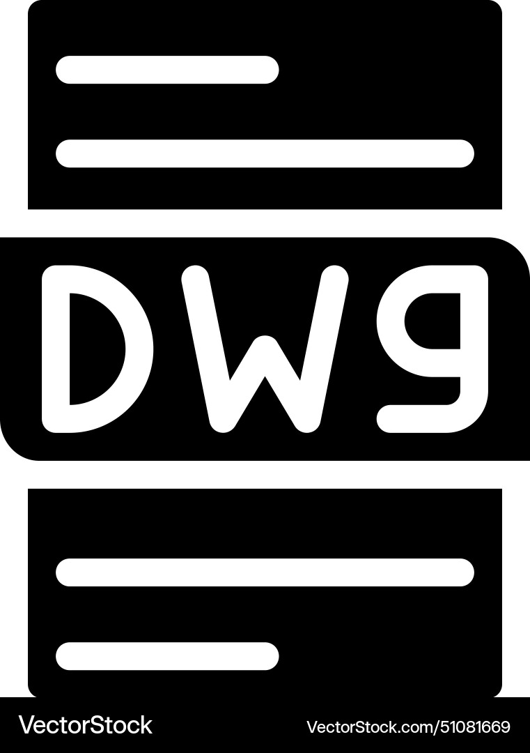 File type format dwg icons document extension File type format dwg icons document extension Vector Image