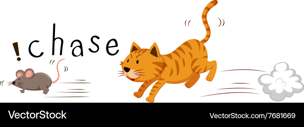 The cat was chasing the mouse. The cat was chasing the mouse