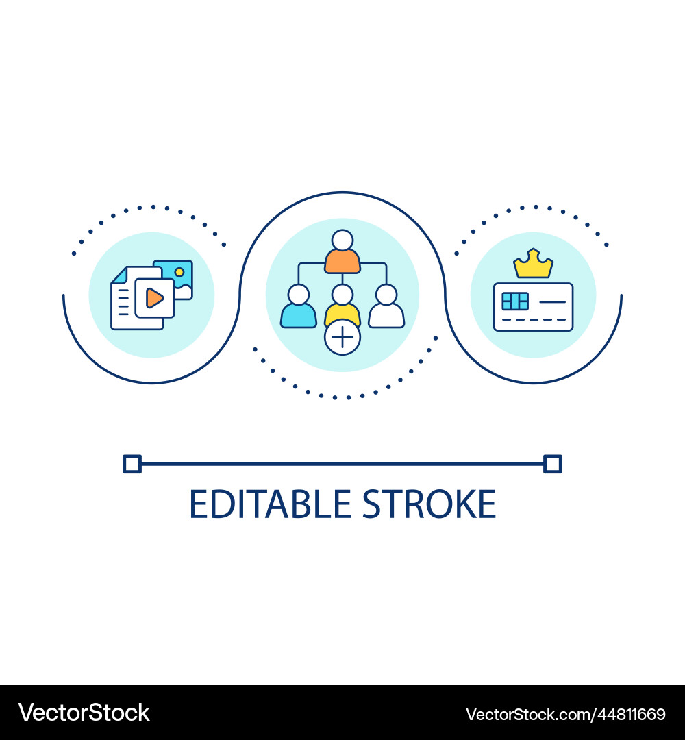 Incentivize current customers loop concept icon Vector Image