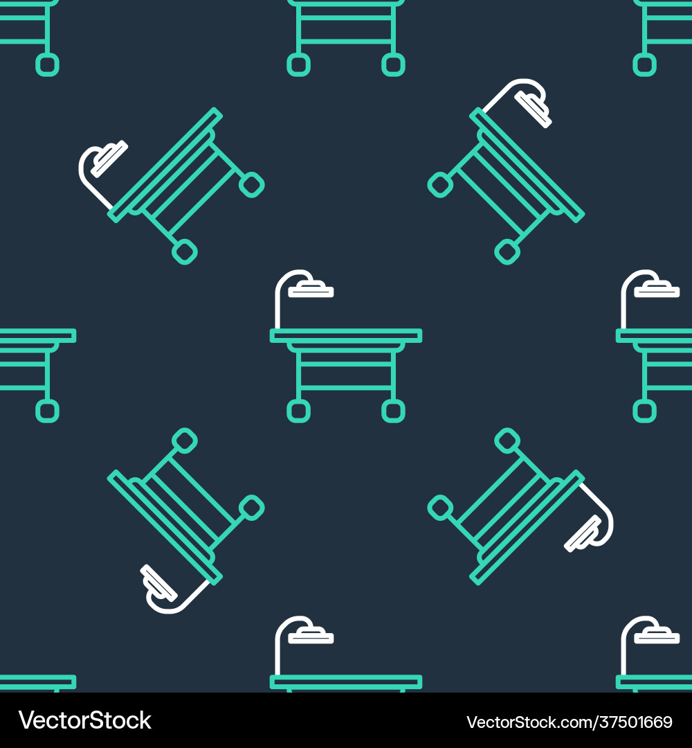 Line operating table icon isolated seamless Vector Image