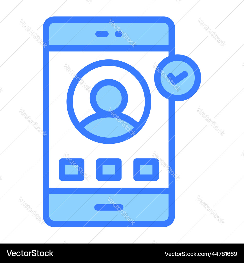 Mobile account icon user interface as a simple Vector Image