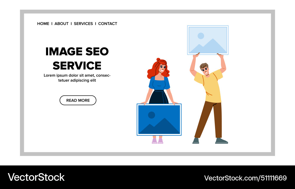 Optimization image seo service vector image