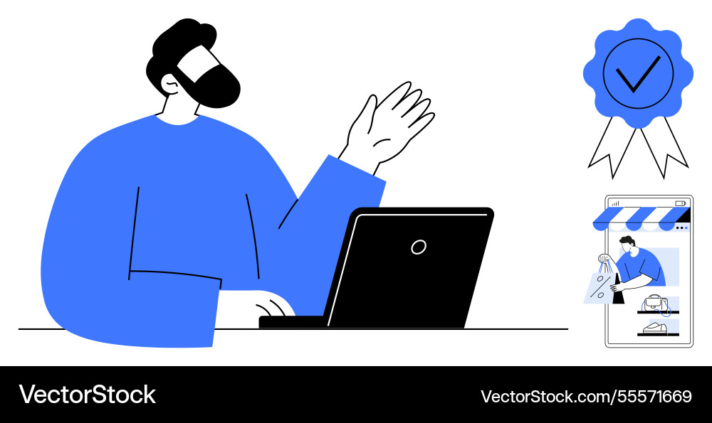 Remote work validation and certification Remote work validation and certification vector image