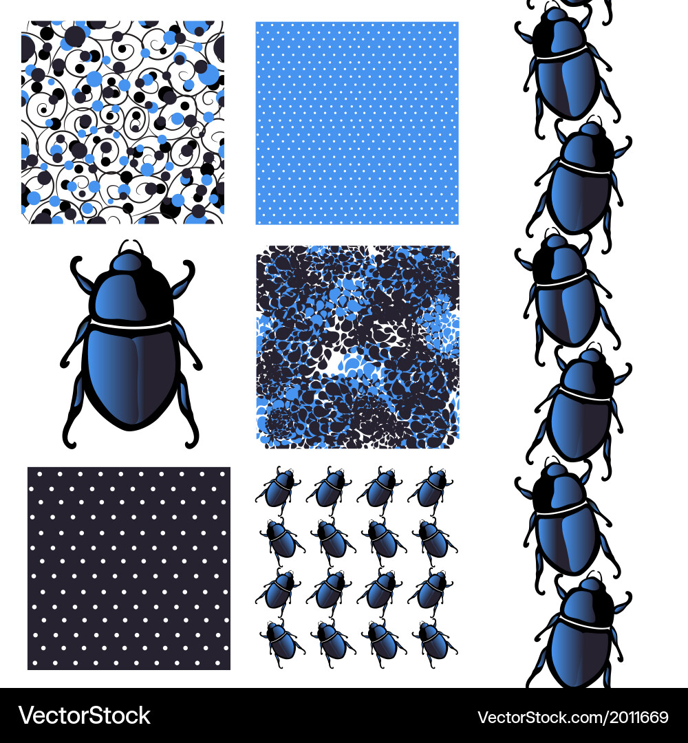 Seamless patterns set vector image