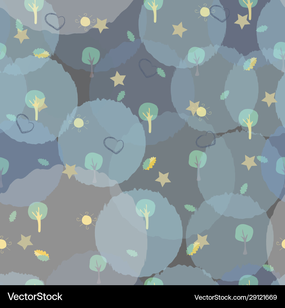 Simple seamless pattern with trees foreswoods Simple seamless pattern with trees foreswoods vector image