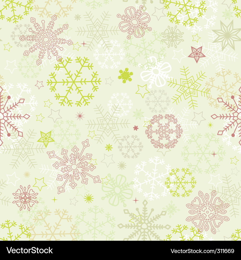 Snowflake Pattern Wallpaper vector image