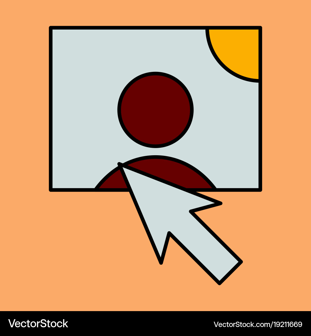 Web design elements picture mouse arrow icon vector image
