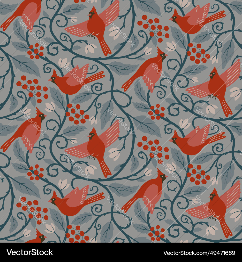 Winter seamless pattern with northern Winter seamless pattern with northern vector image
