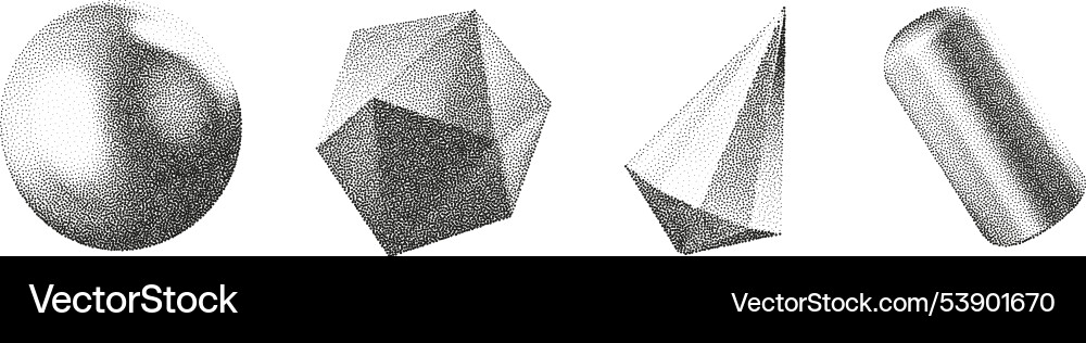 3d gradient geometric shapes with noise 3d gradient geometric shapes with noise vector image