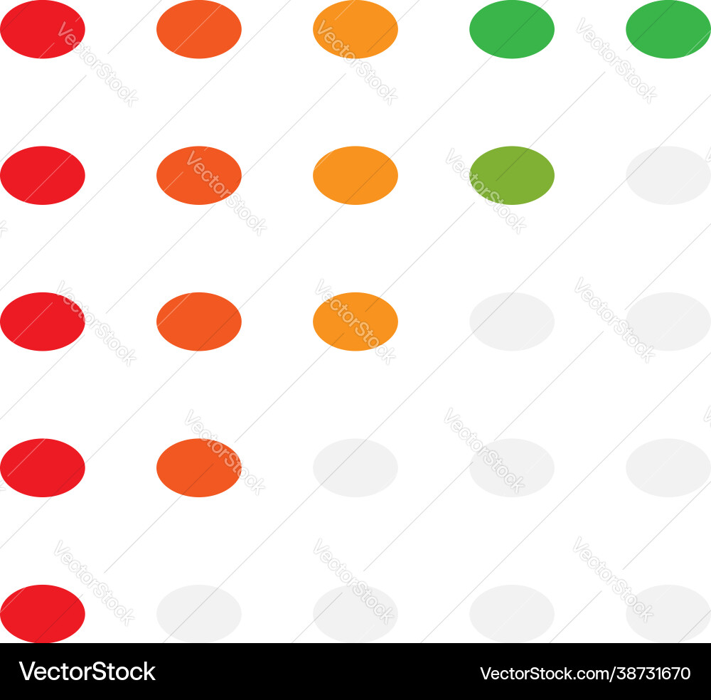 5-step simple progress level indicator with color 5-step simple progress level indicator with color Vector Image