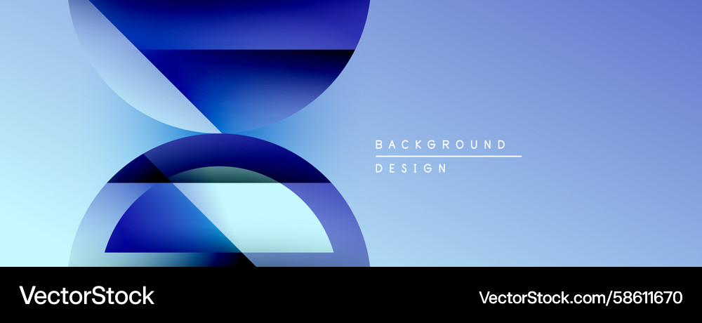 Abstract blue shapes overlap creating dynamic Abstract blue shapes overlap creating dynamic Vector Image