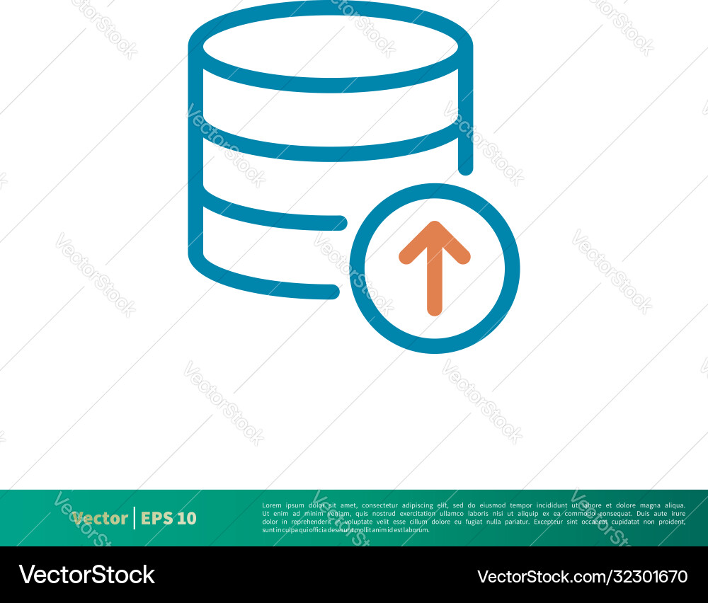 Database server icon logo template design eps 10 vector image