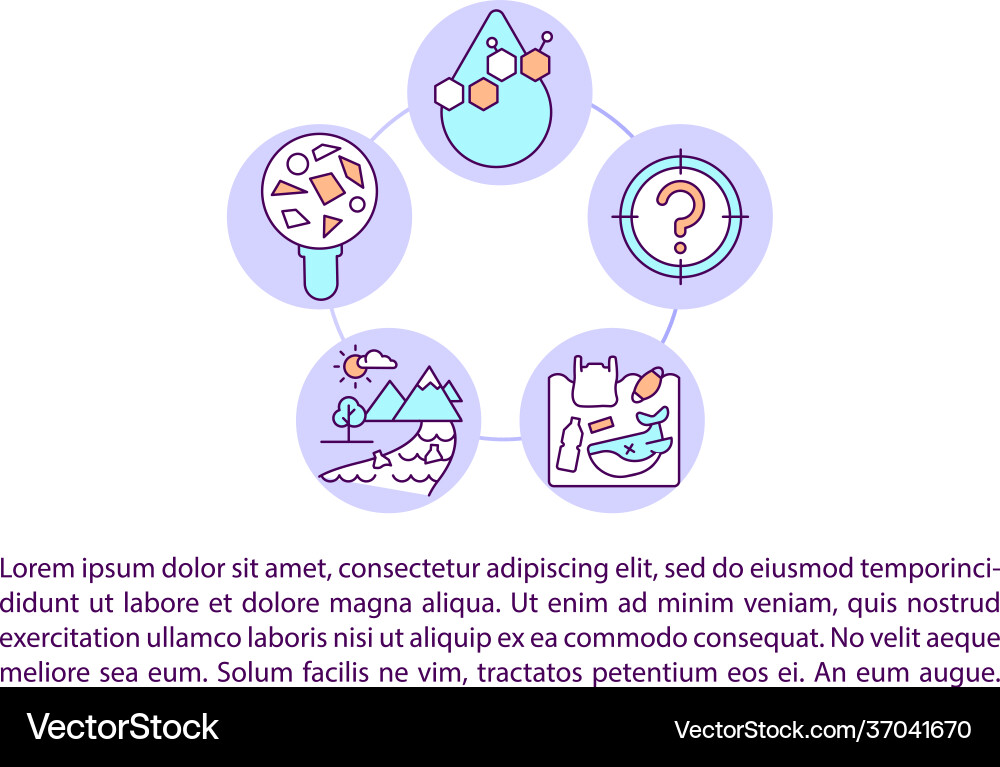 Environmental issues concept line icons with text Environmental issues concept line icons with text vector image