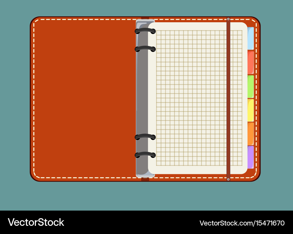 Flat design notepad with place for text Vector Image