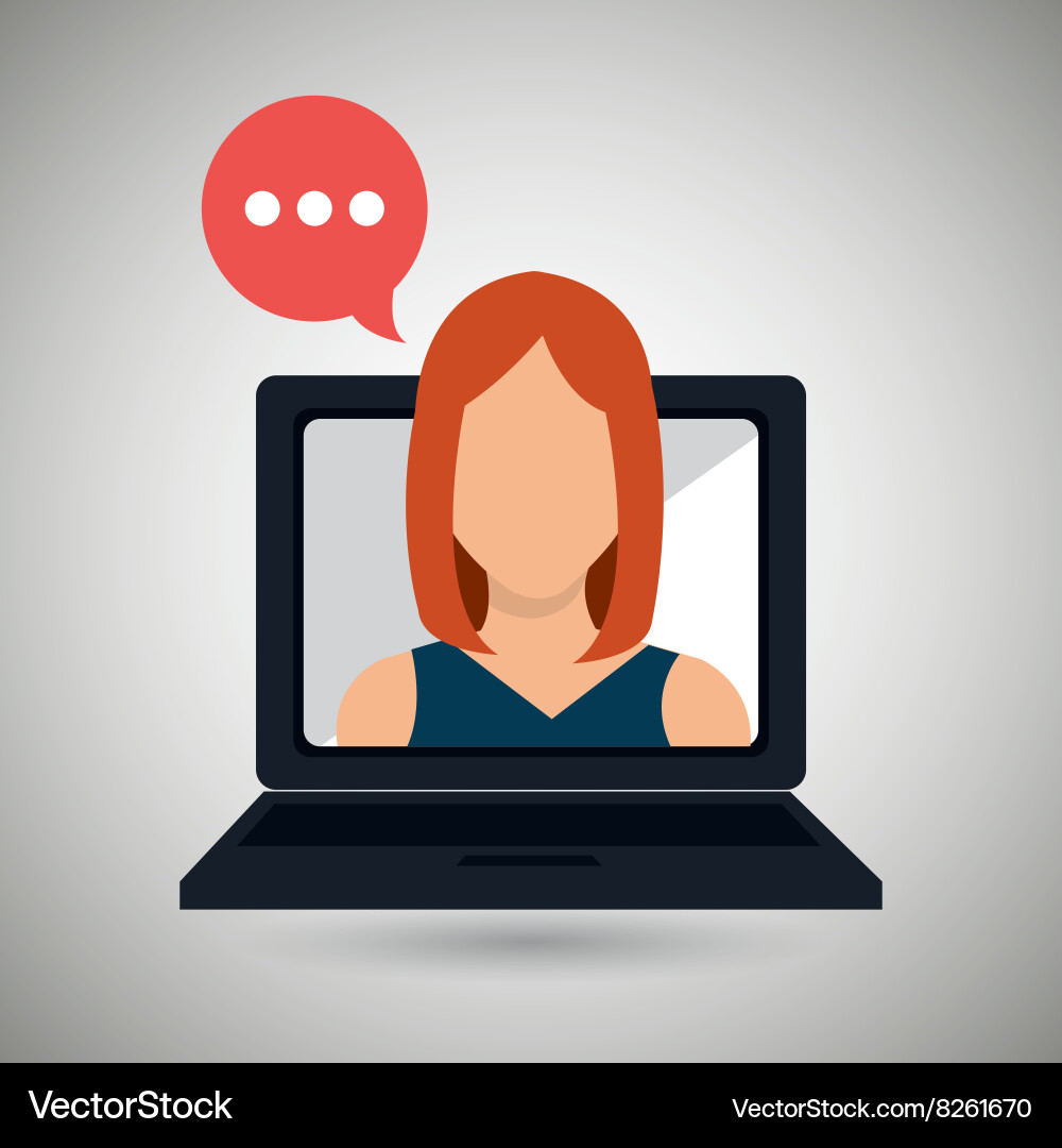 Portable computer design vector image