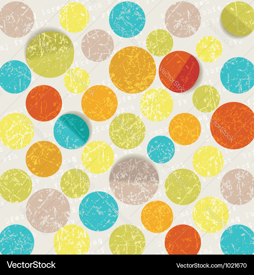 Retro circle pattern background vector image