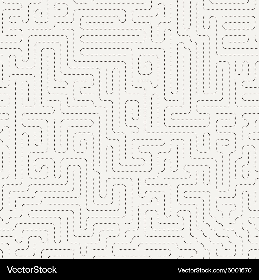 Seamless pattern in the form of a labyrinth vector image