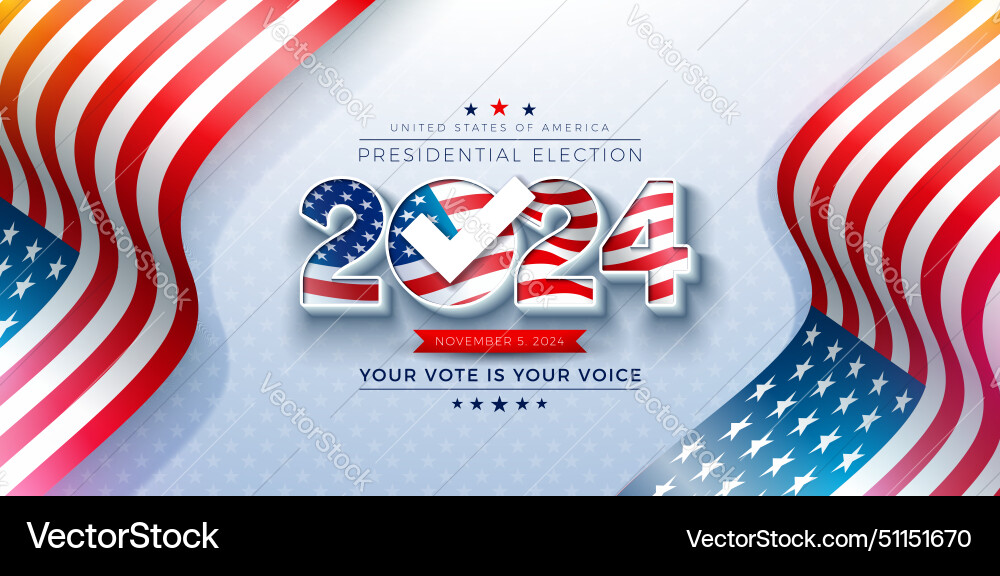 Usa 2024 Präsidentschaftswahlbanner Usa 2024 Präsidentschaftswahlbanner vektorbild
