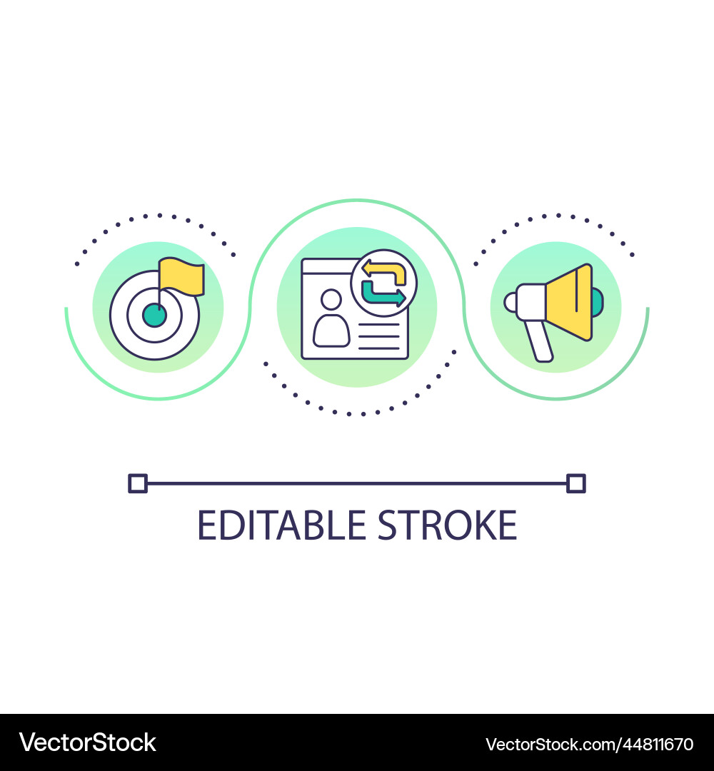 Use direct response marketing loop concept icon Use direct response marketing loop concept icon Vector Image