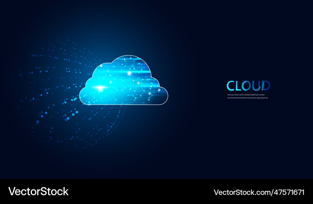 Abstract data storage on the network modern vector image