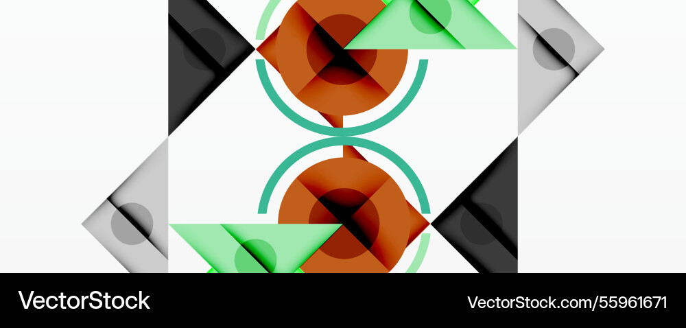 Abstract geometric composition with intersecting Abstract geometric composition with intersecting Vector Image
