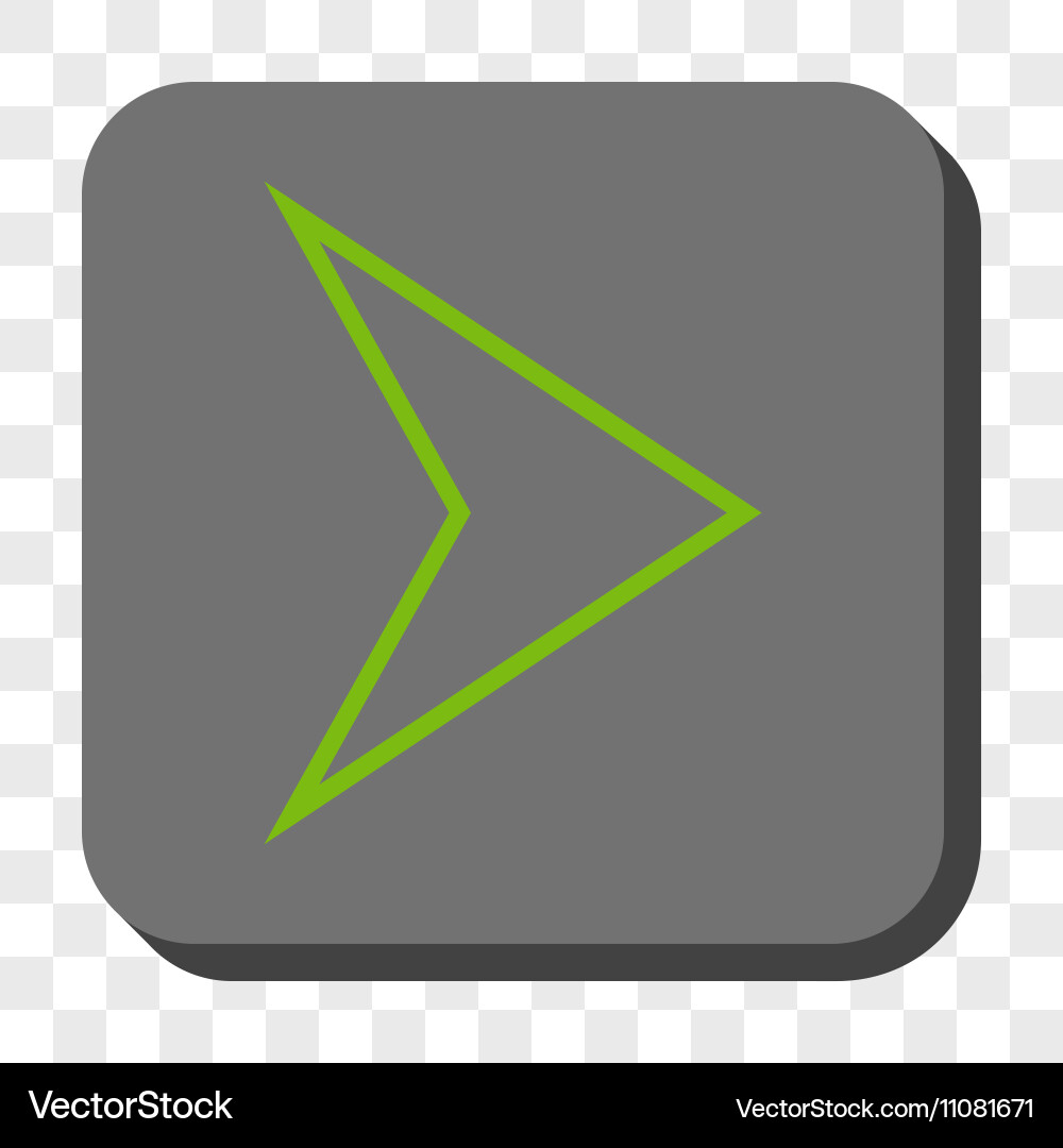 Arrowhead right rounded square button vector image